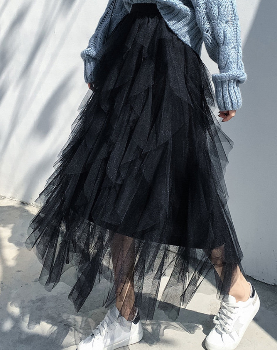 Maxigonna balze Abria