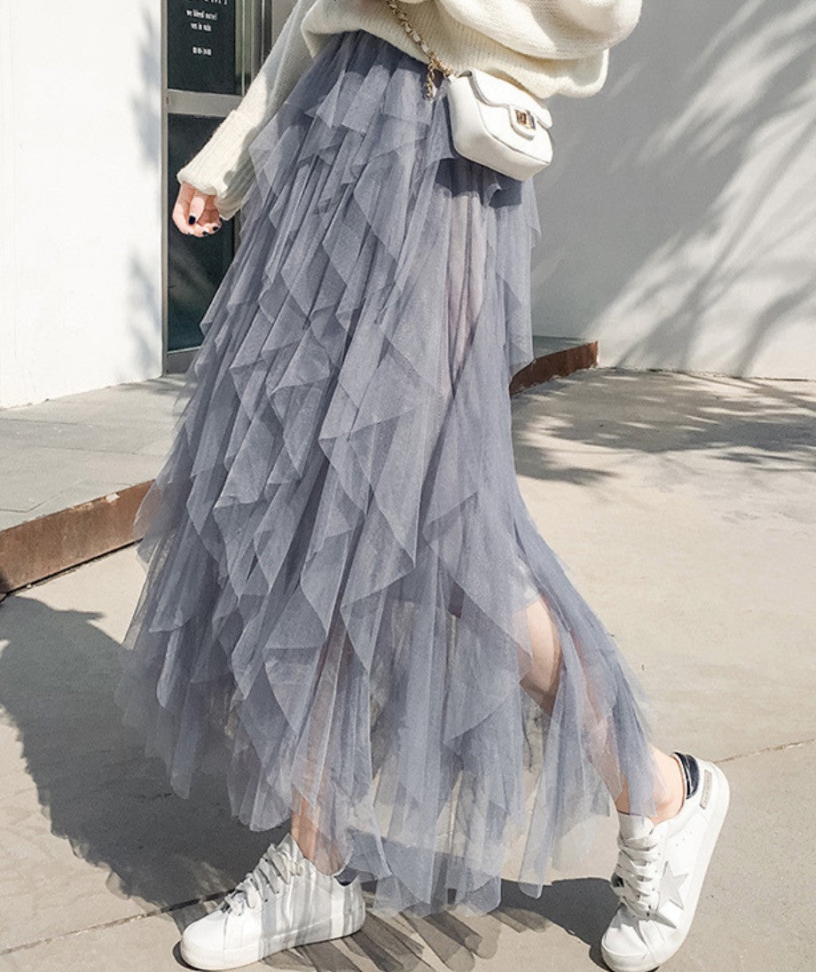 Maxigonna balze Abria