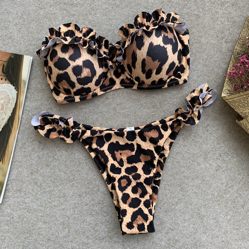Bikini rouges animalier