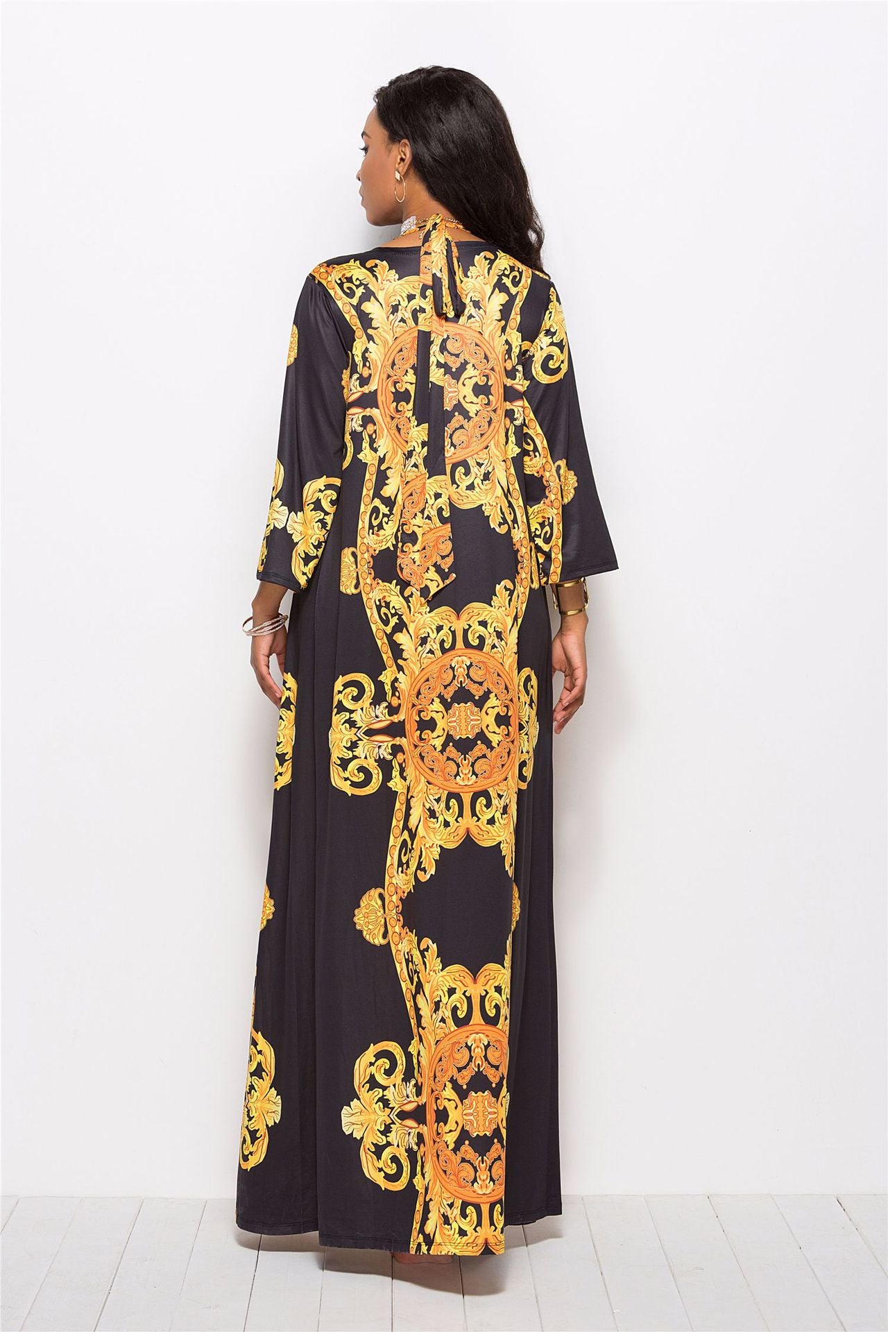 Completo monokini + kimono barocco