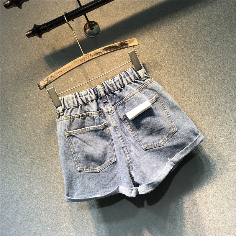 Shorts righe denim