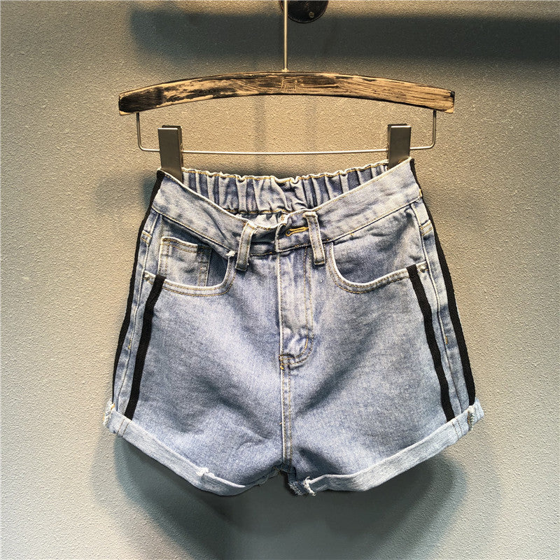Shorts righe denim