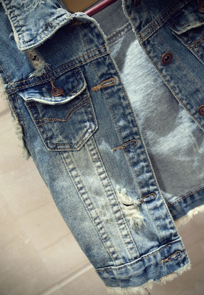 Smanicato in jeans Rina