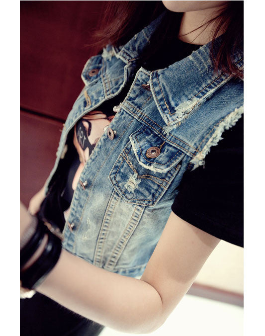 Smanicato in jeans Rina