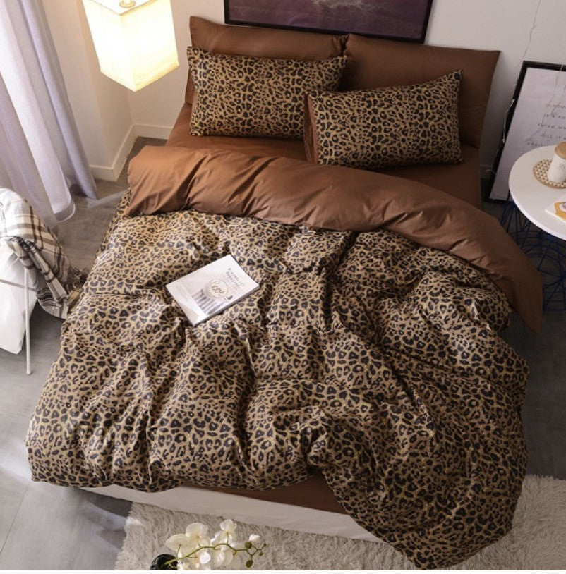 Set lenzuola leopard brown