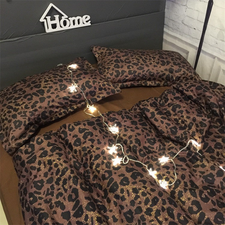 Set lenzuola leopard brown
