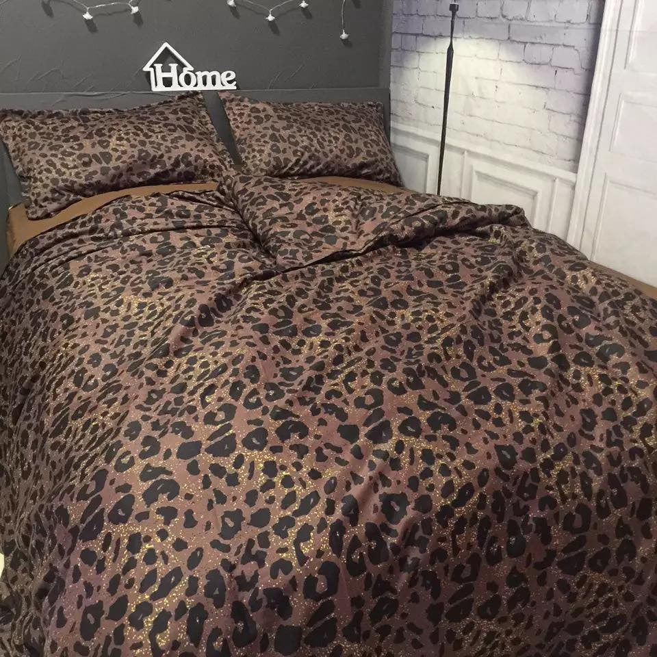 Set lenzuola leopard brown