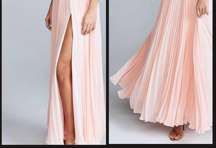 Maelya plissè long dress