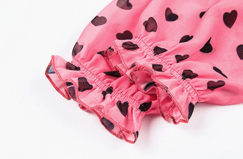 Top + gonna cuoricini