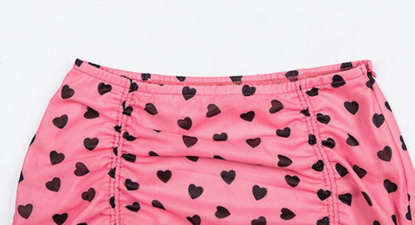 Top + gonna cuoricini