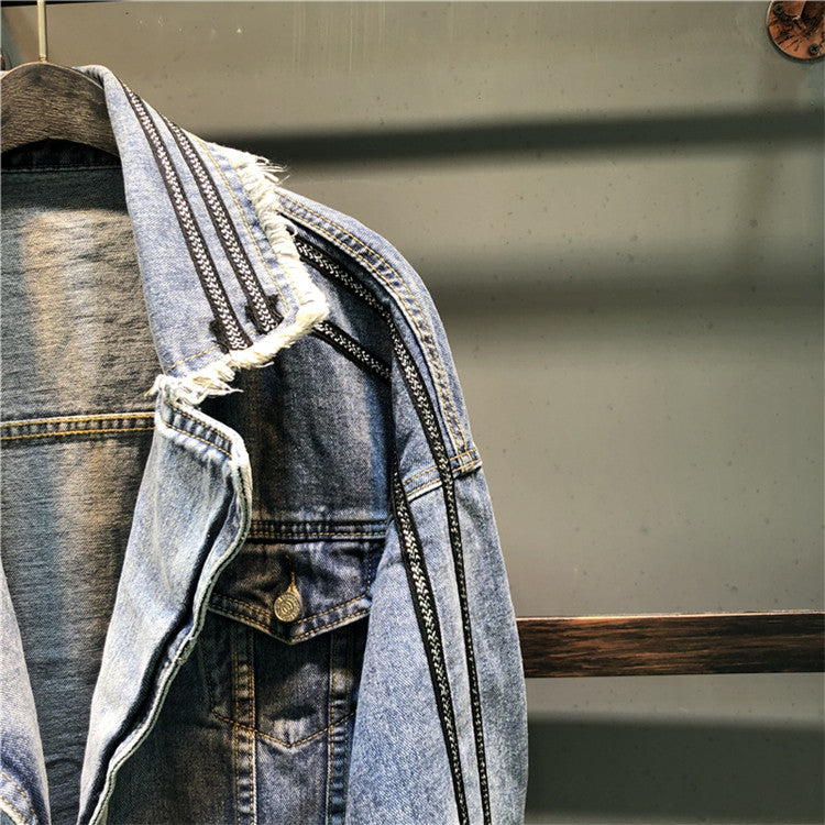 Giacca denim aviator