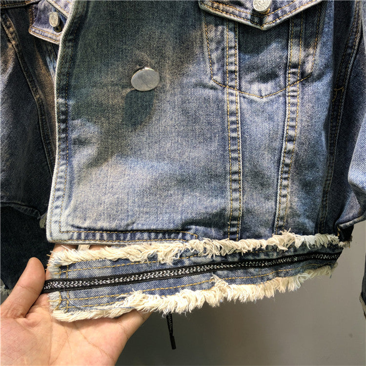 Giacca denim aviator