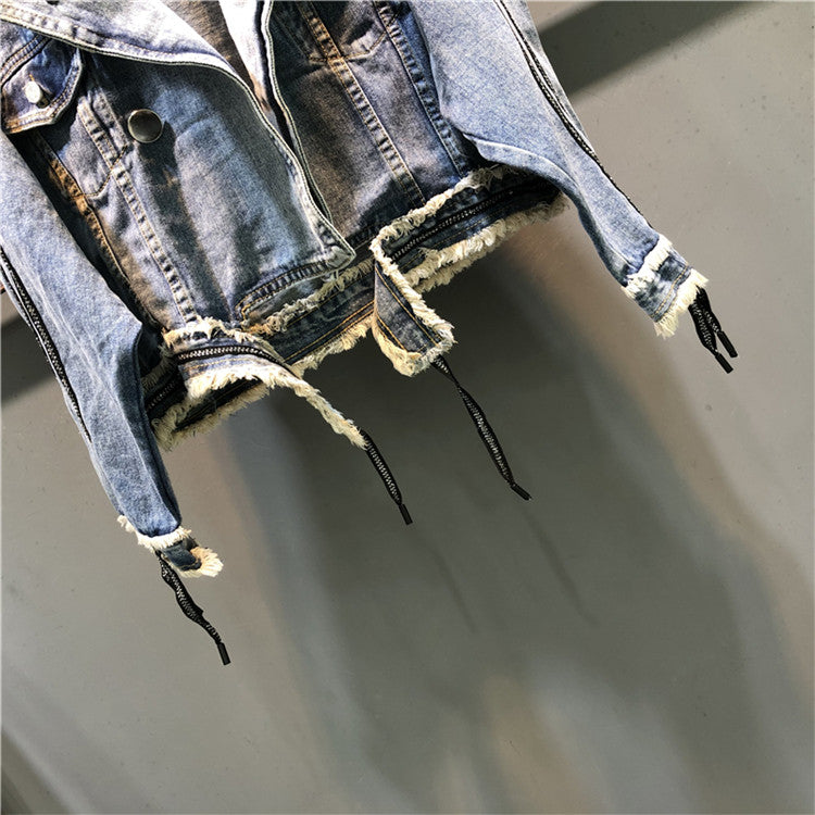 Giacca denim aviator