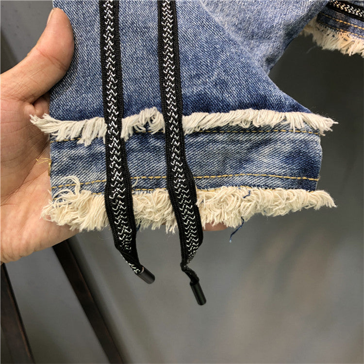 Giacca denim aviator