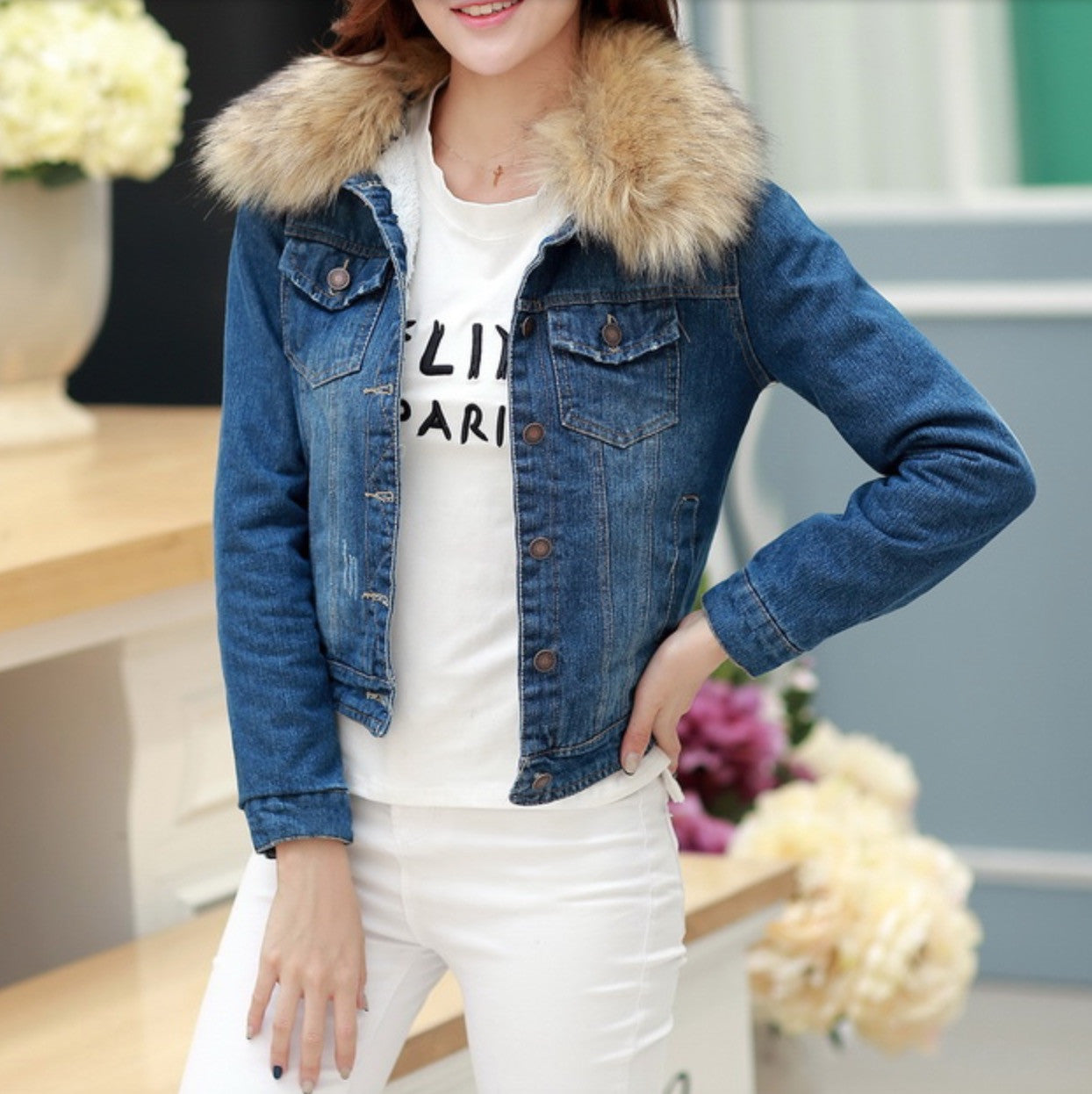 Giacca denim winterfurry