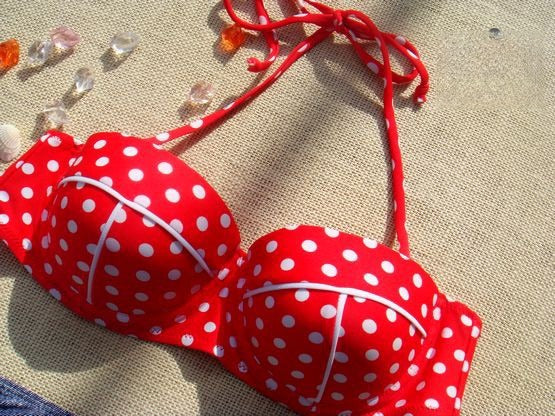 Bikini Denim Retro beach club look originale — Dream Shop