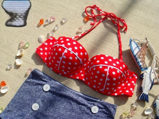 Bikini Denim Retro taglie 38-44 XXS-M — Dream Shop