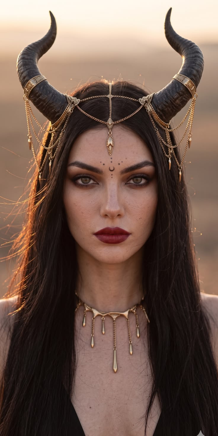 Cerchietto corna da demone
Accessorio costume strega regina