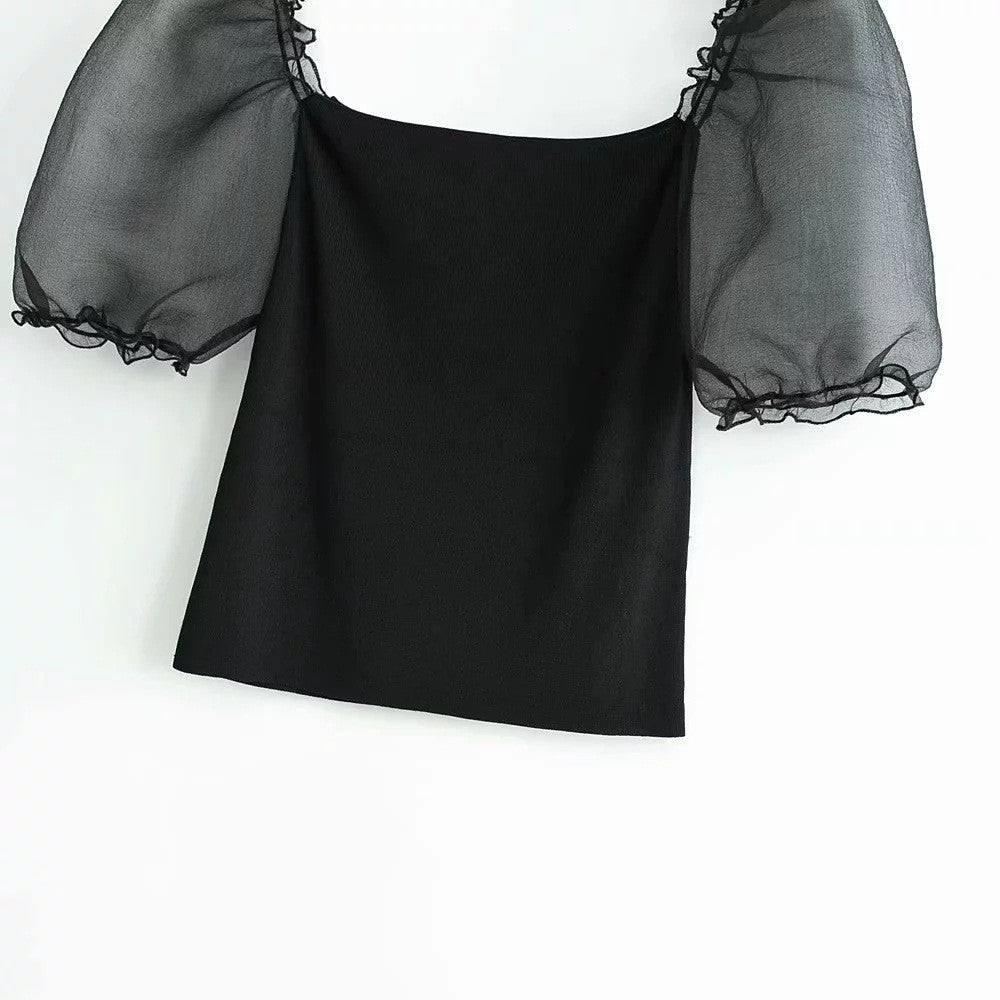 Blusa manica corta Baloon