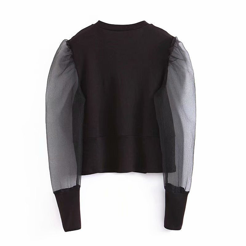 Cardigan manica tulle baloon