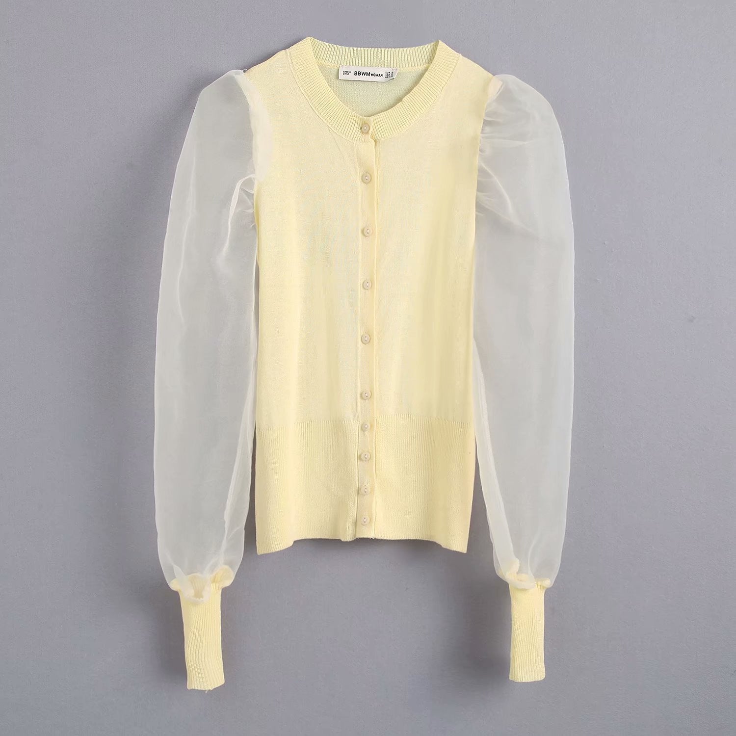 Cardigan manica tulle baloon