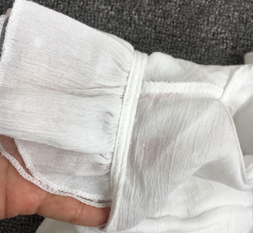 Vestitino baby littepois white