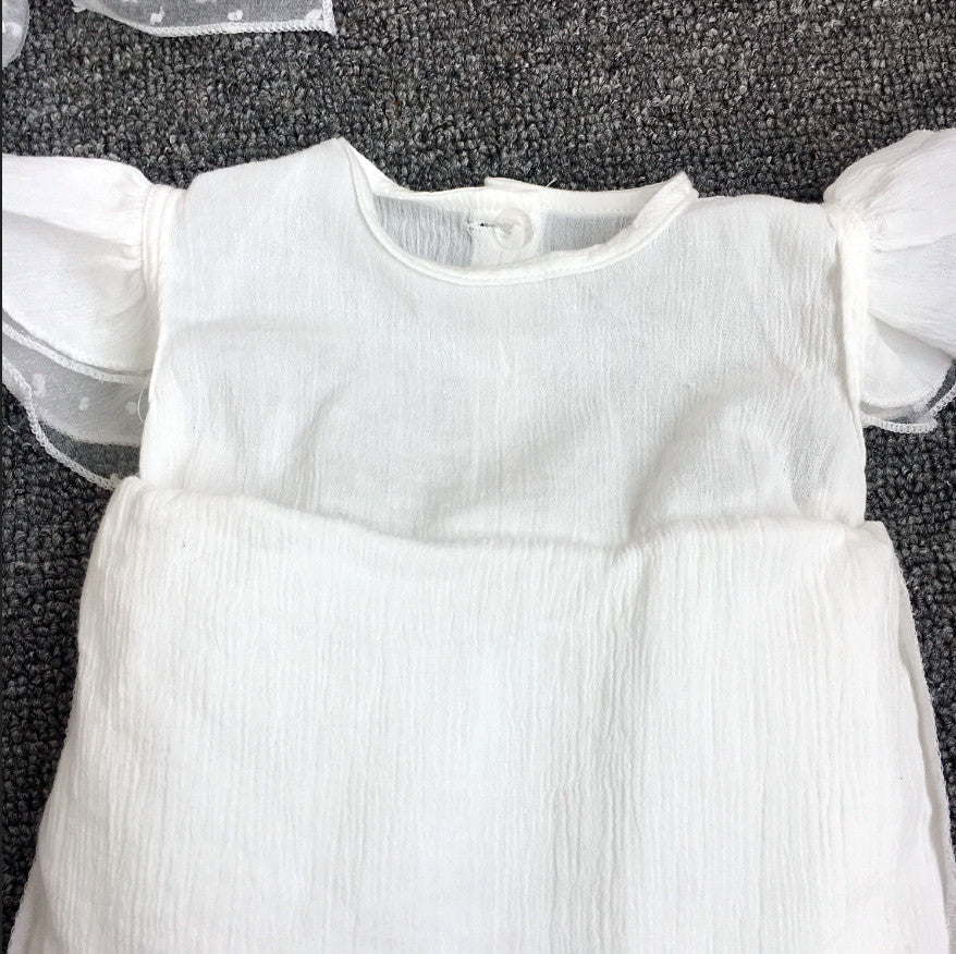 Vestitino baby littepois white