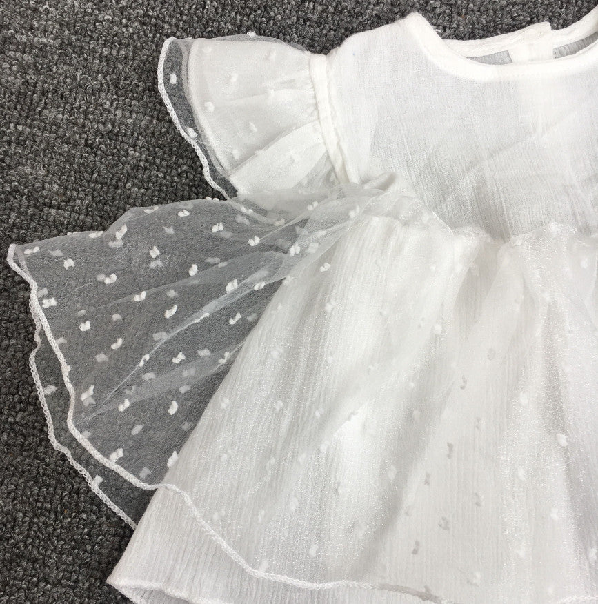 Vestitino baby littepois white