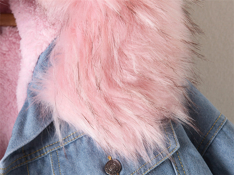 Giubbino jeans ecofur colors