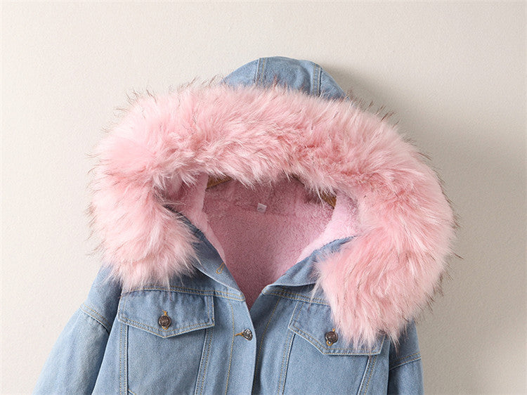 Giubbino jeans ecofur colors