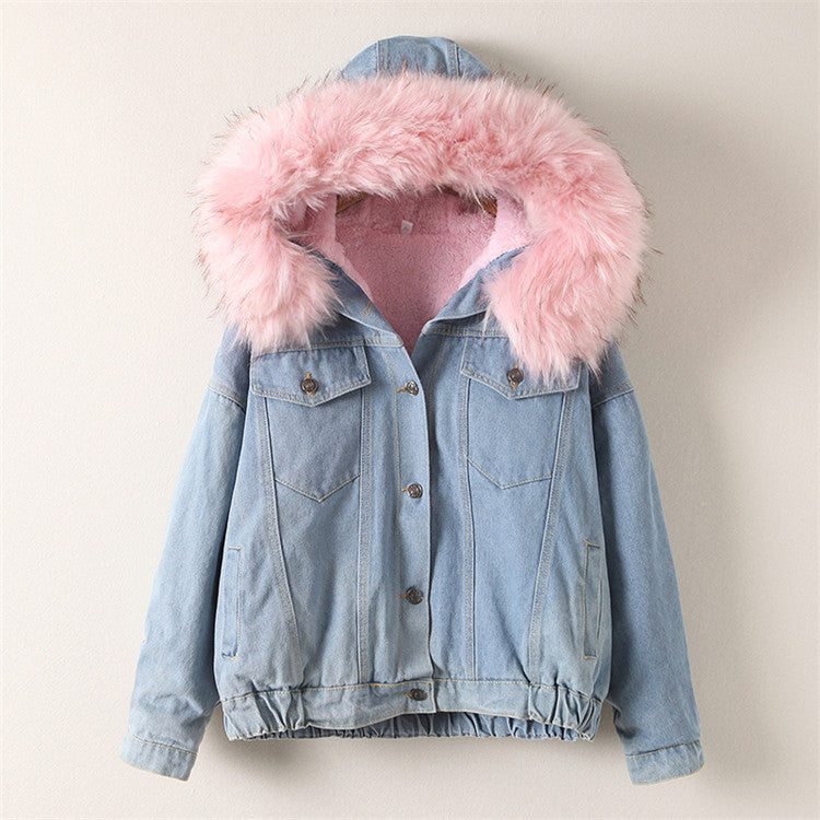 Giubbino jeans ecofur colors