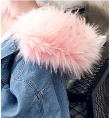 Giubbino jeans ecofur colors