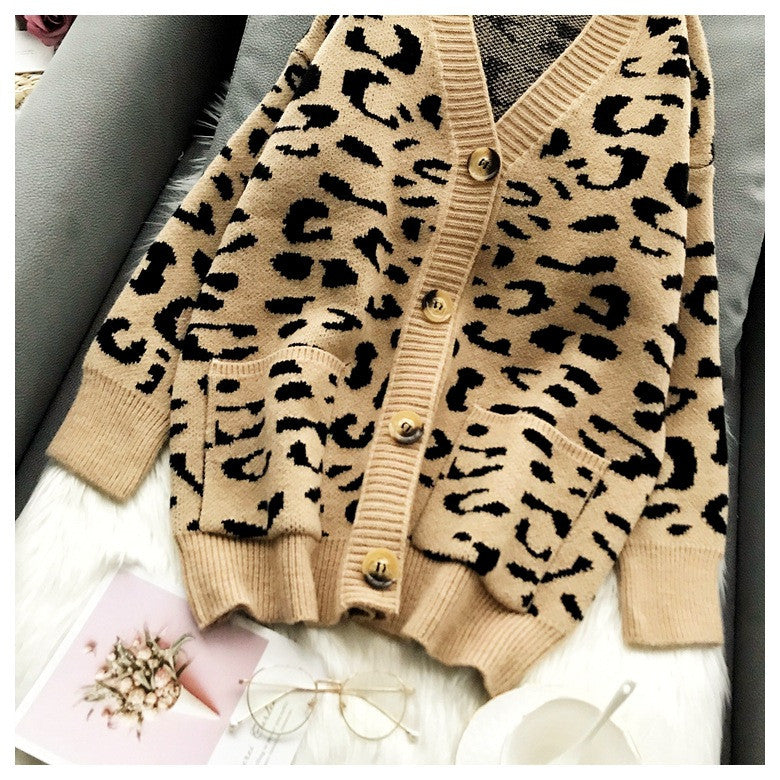 Cardigan leopardato Anna