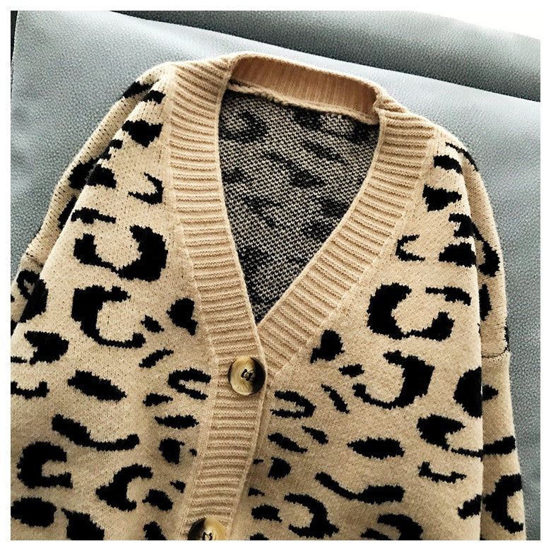 Cardigan leopardato Anna