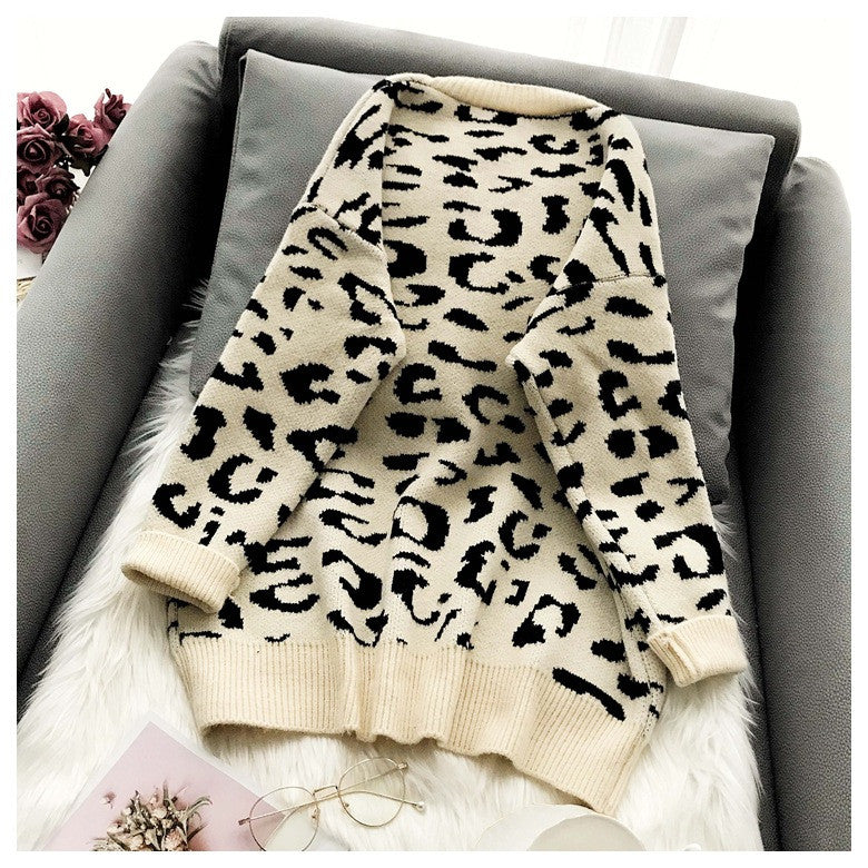 Cardigan leopardato Anna
