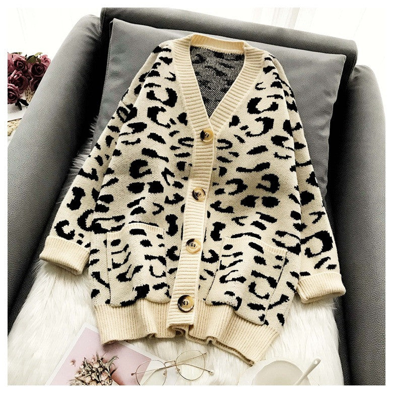 Cardigan leopardato Anna