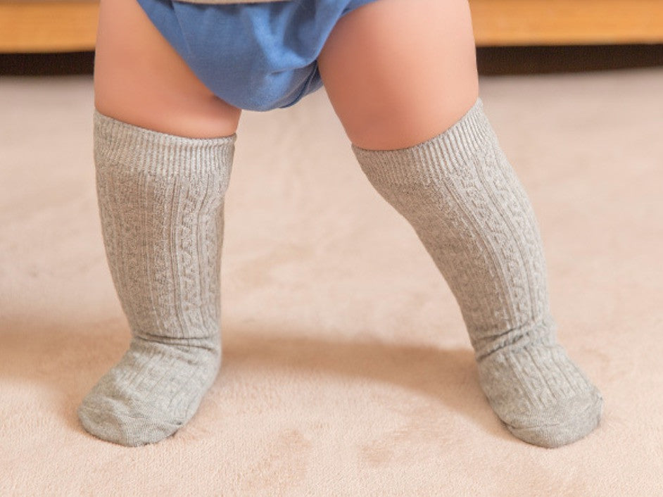 Calzini alti bimba monocolore