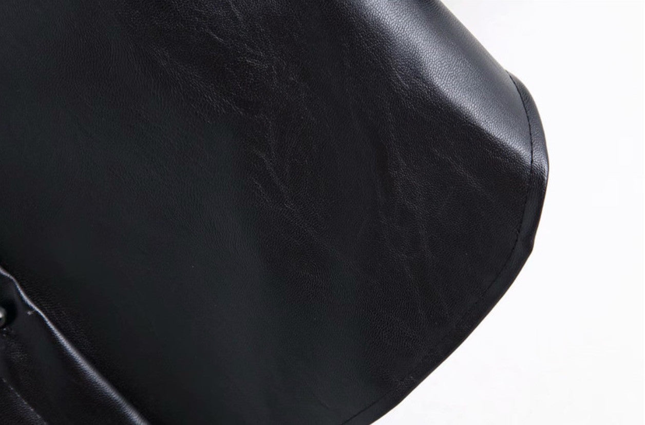 Camicia ecopelle maniche a sbuffo