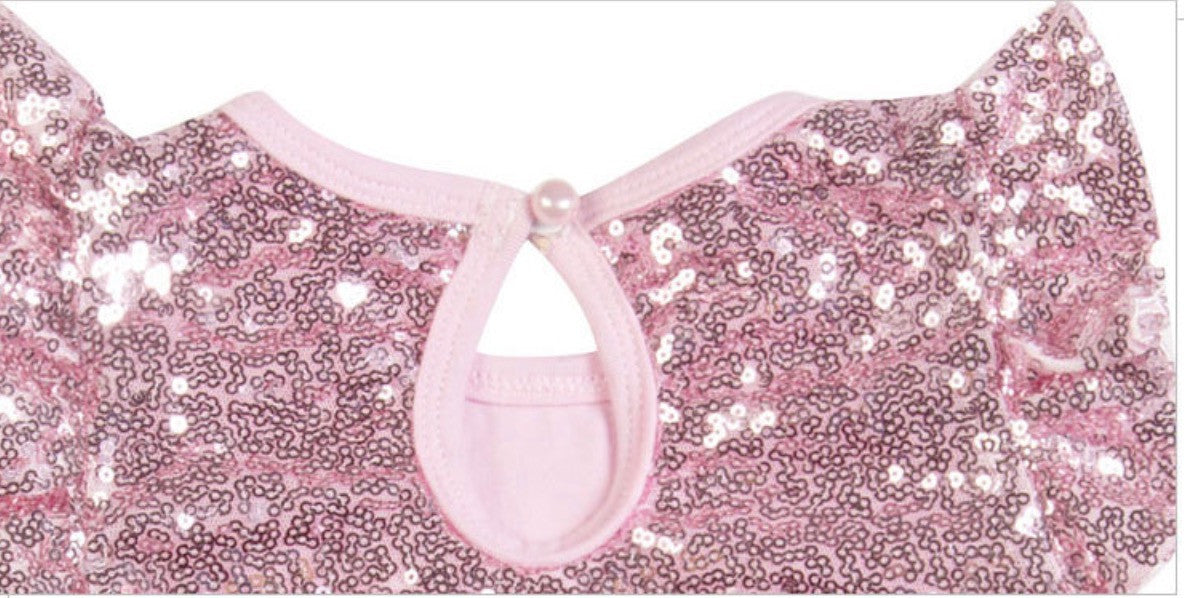 Body bimba pailettes rouges