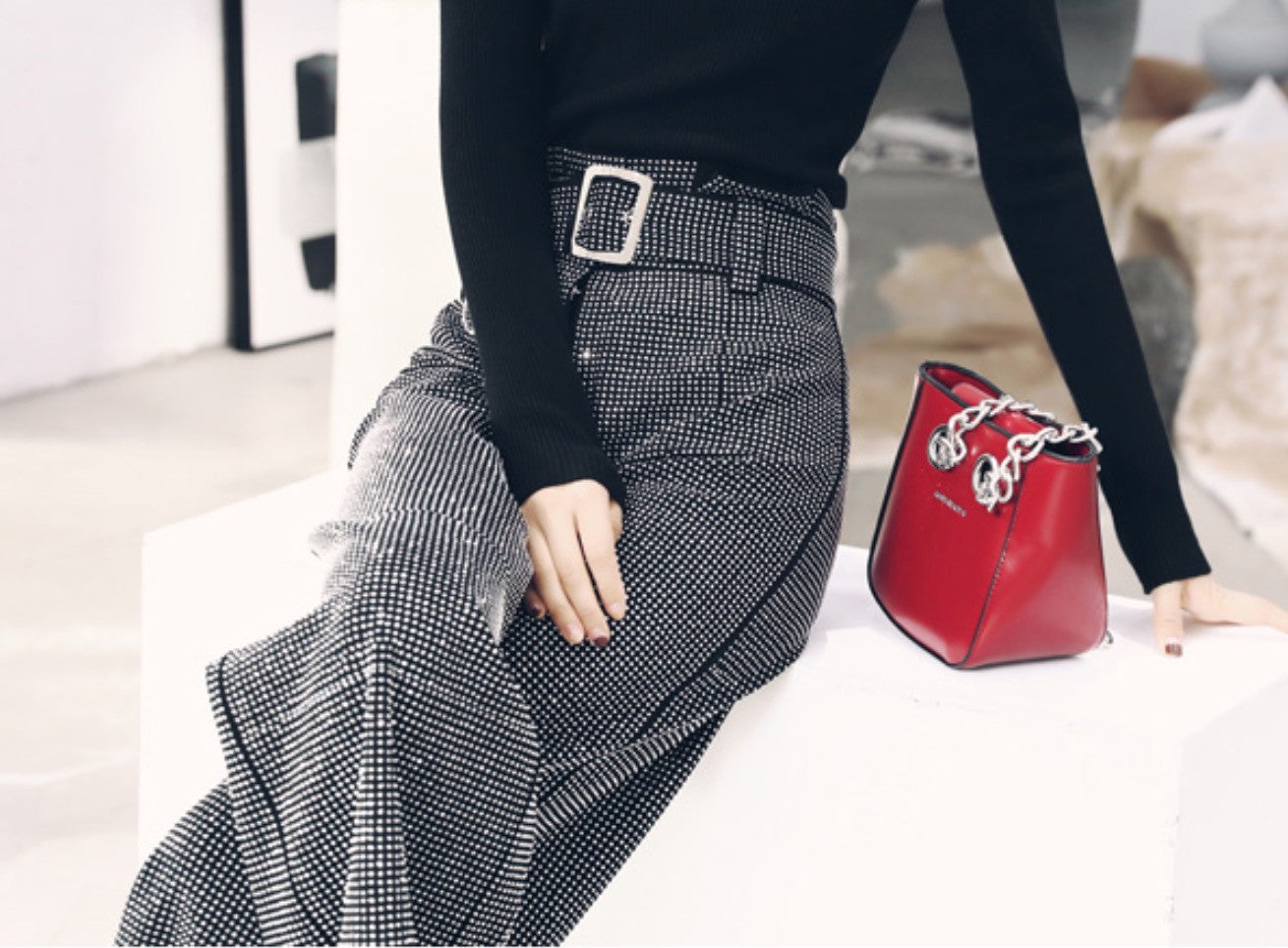 Pantalone borchiette Ilanya