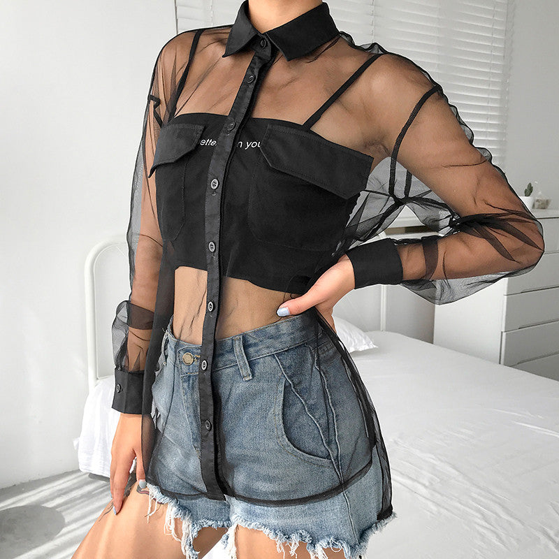 Camicia trasparente Elsha