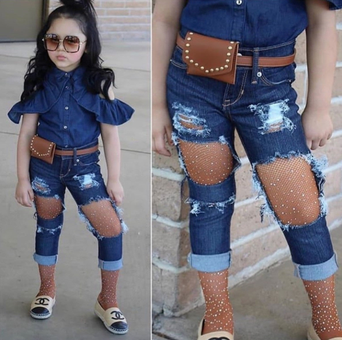 Collant rete strass 2 bimba