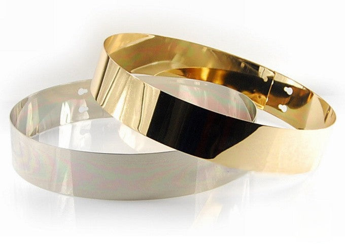 Cintura Metal Simple 7 cm - indossata sul punto vita | Dream Shop