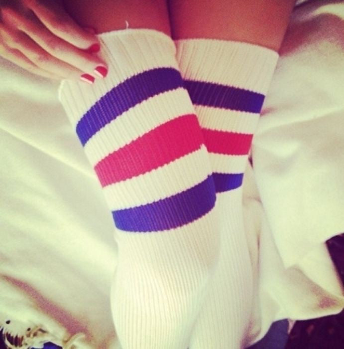 zapatillas de felpa a rayas