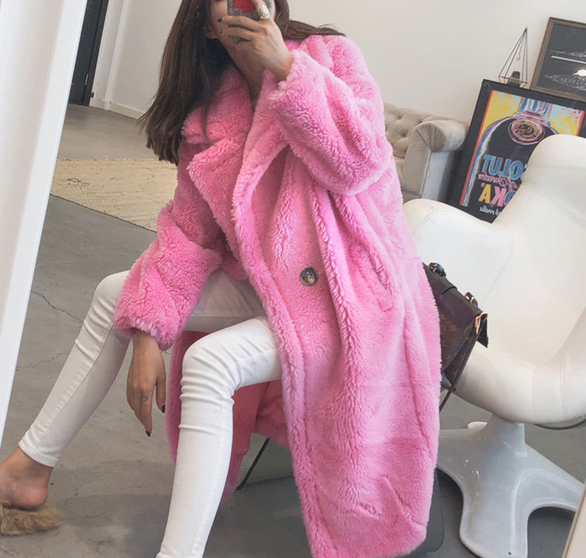 Maxi cappotto peluches