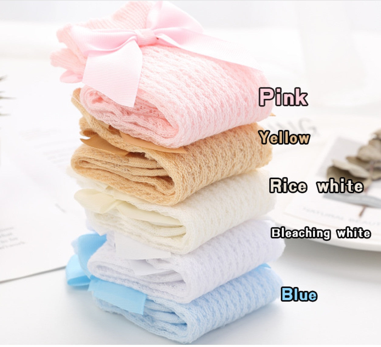 Calzini alti bimba monocolore