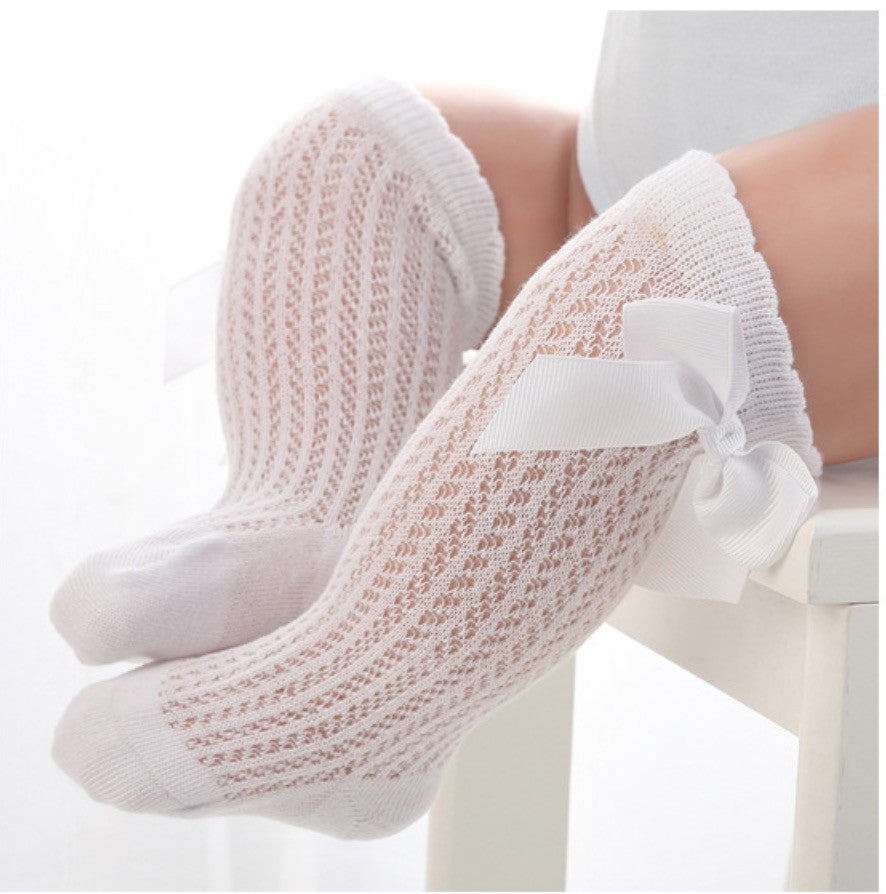 Calzini alti bimba monocolore