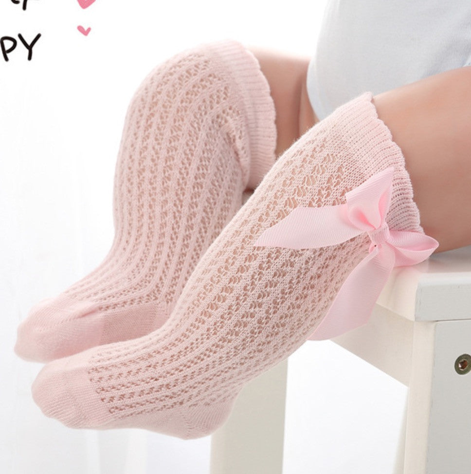 Calzini alti bimba monocolore