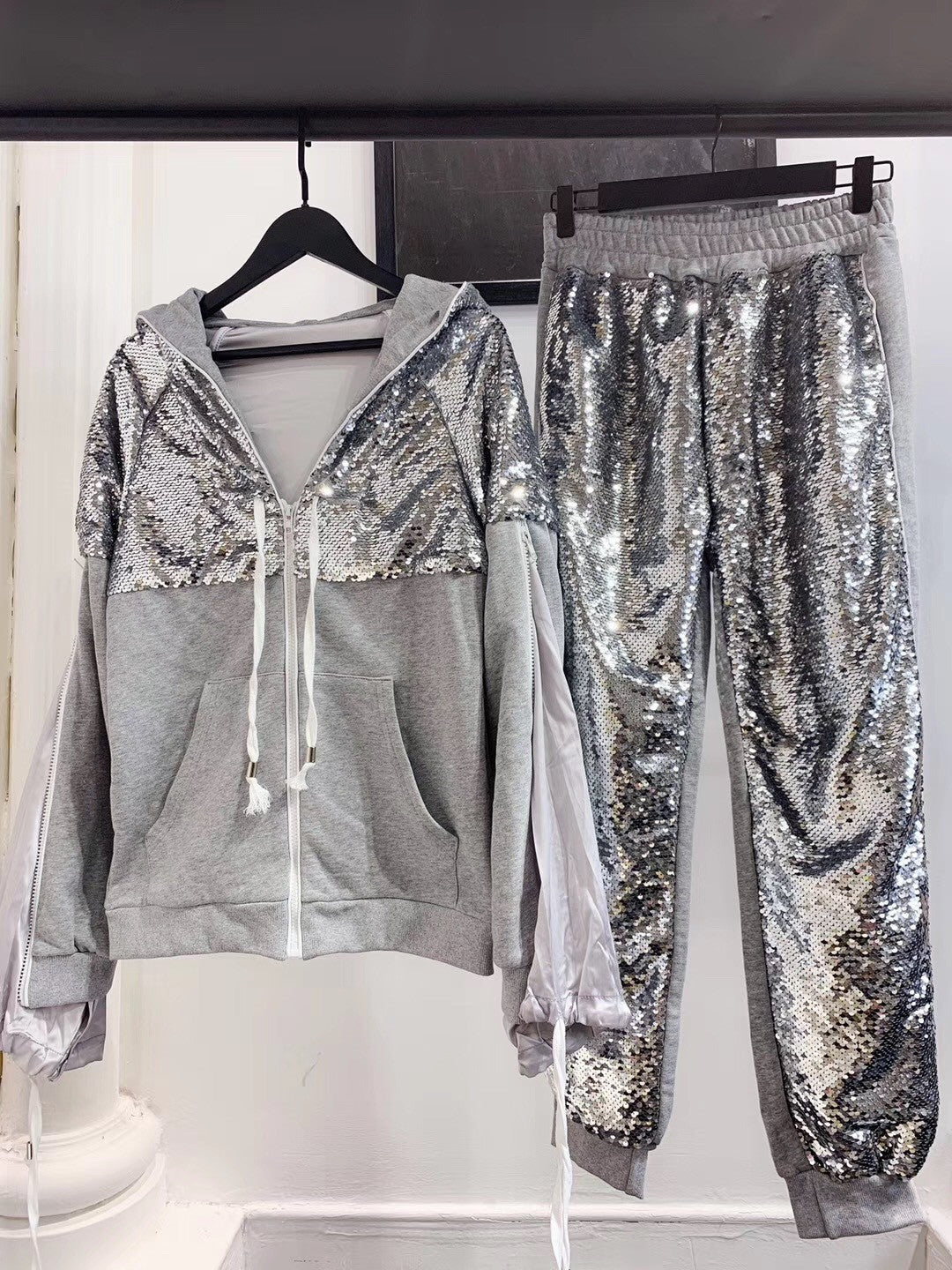 Tuta felpa sequin style