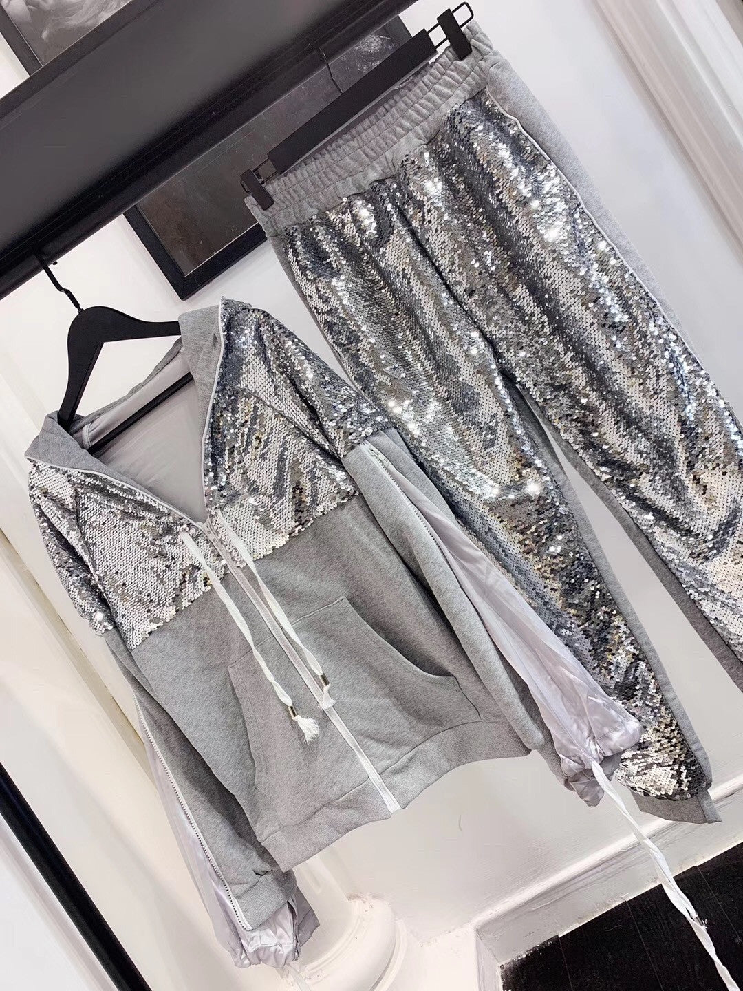 Tuta felpa sequin style